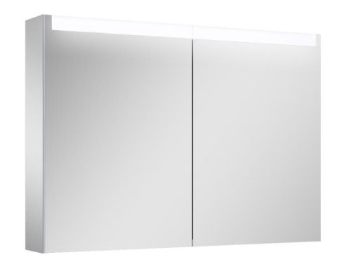 AREZZO design Tükrös szekrény 100, 2 ajtó + TECHNOBOX+ LED PANEL
