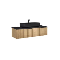   AREZZO design MONTEREY 120 cm-es alsószekrény 2 fiókkal természetes fa színben