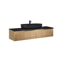   AREZZO design MONTEREY 160 cm-es alsószekrény 2 fiókkal természetes fa színben
