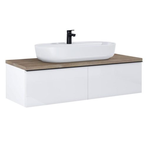 AREZZO design MONTEREY 120 cm-es alsószekrény 2 fiókkal Mf. fehér színben