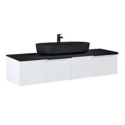   AREZZO design MONTEREY 160 cm-es alsószekrény 2 fiókkal matt fehér színben