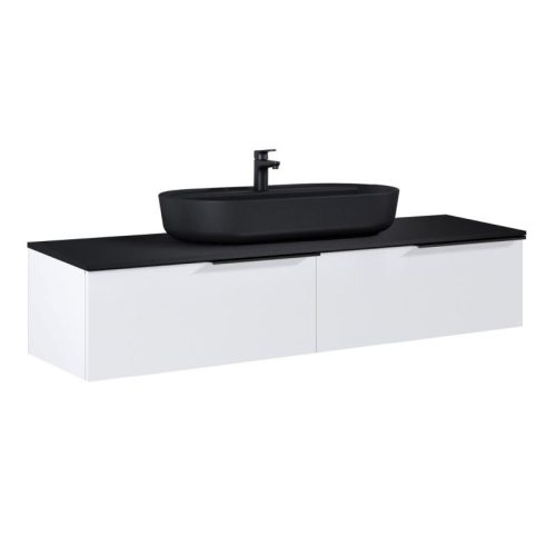 AREZZO design MONTEREY 160 cm-es alsószekrény 2 fiókkal matt fehér színben