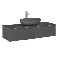   AREZZO design MONTEREY 120 cm-es alsószekrény 2 fiókkal Mf. antracit színben