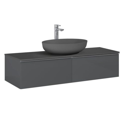 AREZZO design MONTEREY 120 cm-es alsószekrény 2 fiókkal Mf. antracit színben