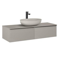   AREZZO design MONTEREY 120 cm-es alsószekrény 2 fiókkal matt beige színben
