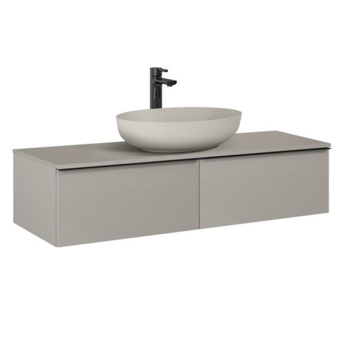 AREZZO design MONTEREY 120 cm-es alsószekrény 2 fiókkal matt beige színben