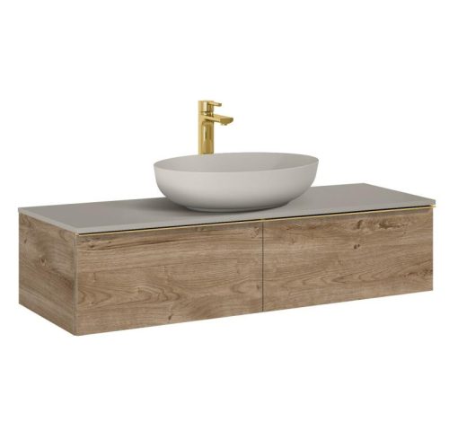 AREZZO design MONTEREY 120 cm-es alsószekrény 2 fiókkal Canela tölgy színben
