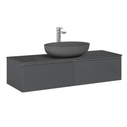   AREZZO design MONTEREY 160 cm-es alsószekrény 2 fiókkal Mf. antracit színben