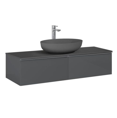 AREZZO design MONTEREY 160 cm-es alsószekrény 2 fiókkal Mf. antracit színben