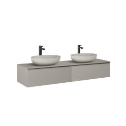   AREZZO design MONTEREY 160 cm-es alsószekrény 2 fiókkal matt beige színben