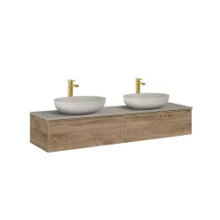   AREZZO design MONTEREY 160 cm-es alsószekrény 2 fiókkal Canela tölgy színben