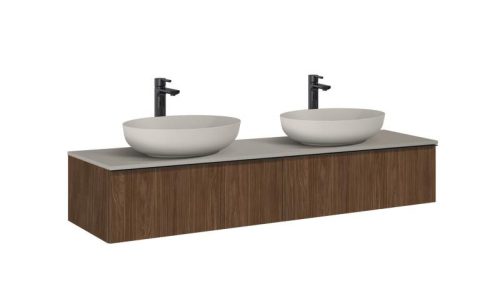 AREZZO design MONTEREY 160 cm-es alsószekrény 2 fiókkal Lincoln dió színben