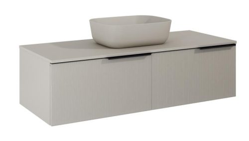 AREZZO design MONTEREY GLASS 120 cm-es alsószekrény 2 fiókkal, beige