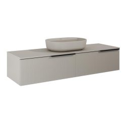   AREZZO design MONTEREY GLASS 160 cm-es alsószekrény 2 fiókkal, beige színben