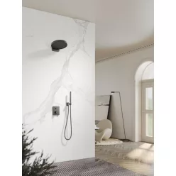   AREZZO design ELEGANT Falsík alatti zuhanyszett falon belüli egységgel, gun metal