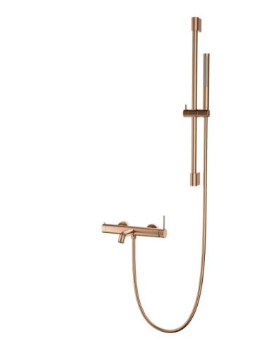 AREZZO design NOVA kádcsaptelep szett, szálcsiszolt rozé arany