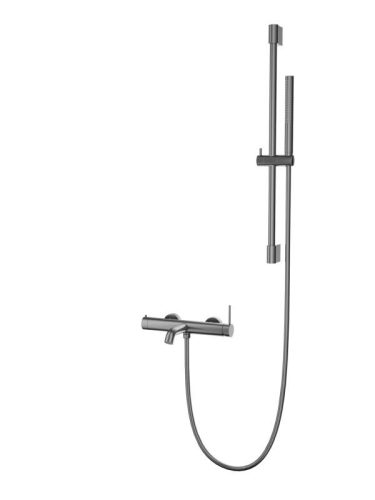 AREZZO design NOVA kádcsaptelep szett, szálcsiszolt gun metal