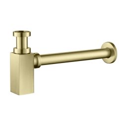  AREZZO design Square szálcsiszolt arany mosdószifon AR-244G