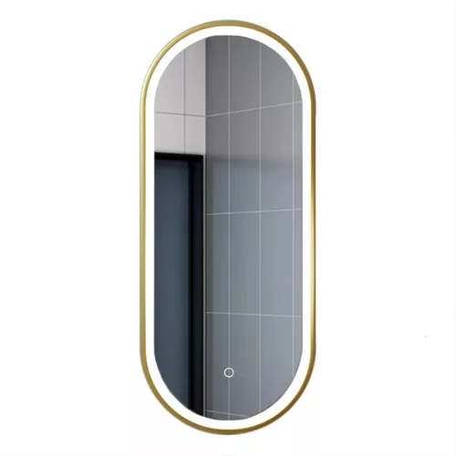 AREZZO design LED ovális okos tükör, arany
