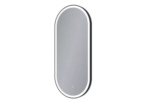 AREZZO design LED ovális okos tükör, fekete