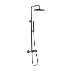   AREZZO design ELEGANT 3 funkciós termosztatikus zuhanyrendszer, gun metal