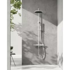   AREZZO design ELEGANT 3 funkciós termosztatikus zuhanyrendszer, matt fehér