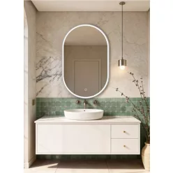 AREZZO design FRAME OVAL LED tükör, króm