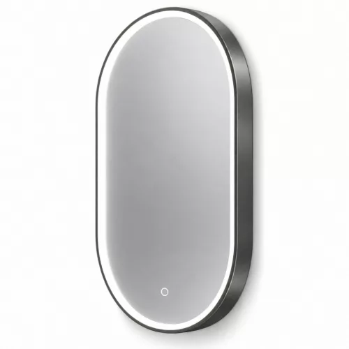 AREZZO design FRAME OVAL LED tükör, gun metal