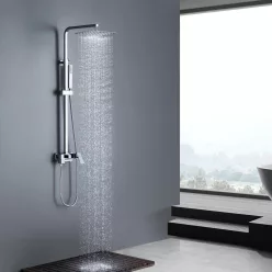 AREZZO design CUBEFIELD 3 funkciós zuhanyrendszer, króm