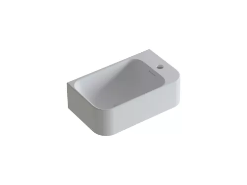 AREZZO design SORELLA 40 cm-es solid surface mosdó, fehér
