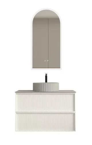 AREZZO design SAVONA 80 cm-es alsószekrény 2 fiók, matt fehér