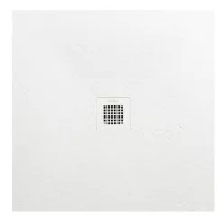   AREZZO design SOLIDSoft zuhanytálca 90x90 cm, FEHÉR, színazonos lefolyóval (2 doboz)