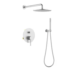   AREZZO design ASTRO falsík alatti zuhanycsaptelep szett, szálcsiszolt nikkel