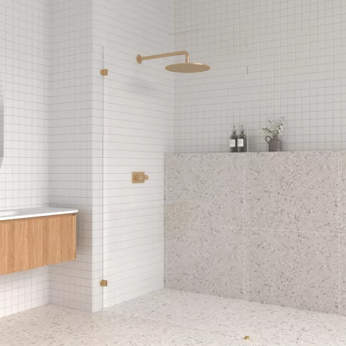 AREZZO design CLEAR walk-in zuhanyfal, átlátszó 1200x2000