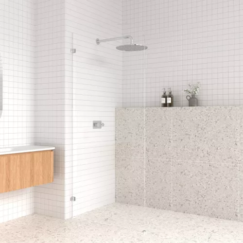 AREZZO design CLEAR walk-in zuhanyfal, átlátszó 900x2000