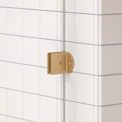   AREZZO design CLEAR walk-in zuhanyfalhoz profil szett, szálcsiszolt arany