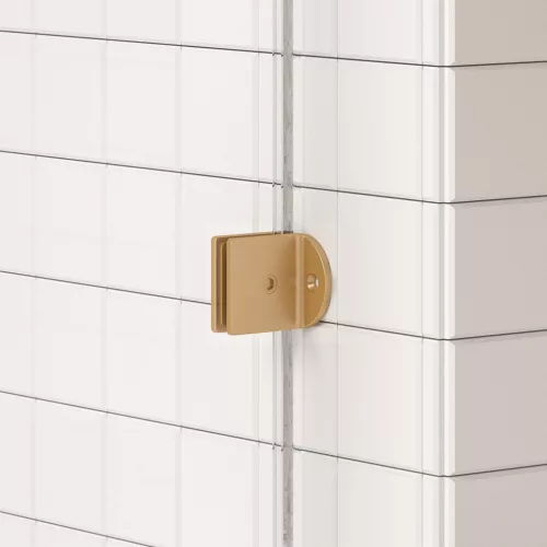 AREZZO design CLEAR walk-in zuhanyfalhoz profil szett, szálcsiszolt arany