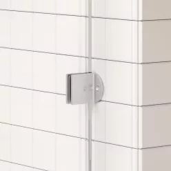   AREZZO design CLEAR walk-in zuhanyfalhoz profil szett, szálcsiszolt nikkel