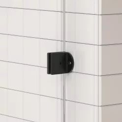   AREZZO design CLEAR walk-in zuhanyfalhoz profil szett, matt fekete