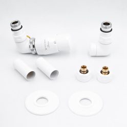   AREZZO design CORNERPEX/VISION radiátor szelep fehér, bal AR-CORNERPEX-W-L