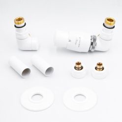   AREZZO design CORNERPEX/VISION radiátor szelep fehér, jobb AR-CORNERPEX-W-R