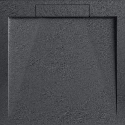 AREZZO design STONE pala hatású öntött márvány zuhanytálca, 90x90 cm-es, antracit (2 doboz)