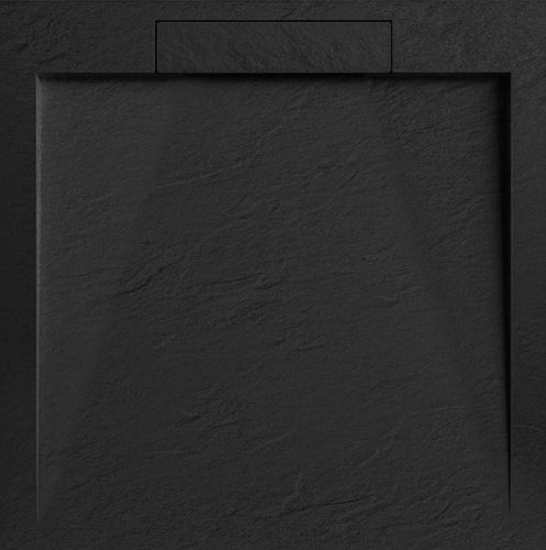 AREZZO design STONE pala hatású öntött márvány zuhanytálca, 90x90 cm-es, fekete (2 doboz)