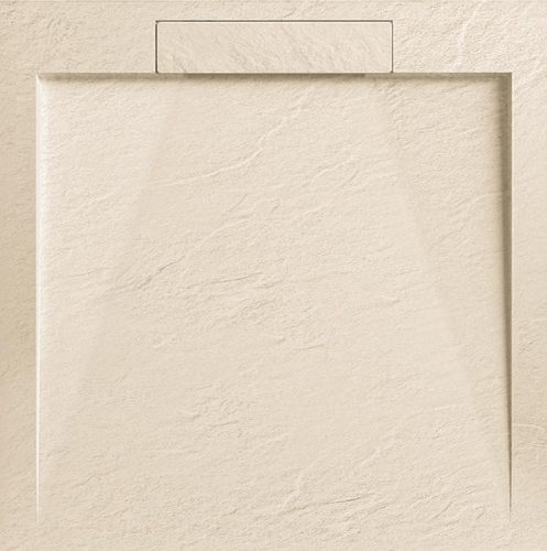 AREZZO design STONE pala hatású öntött márvány zuhanytálca, 90x90 cm-es, beige (2 doboz)