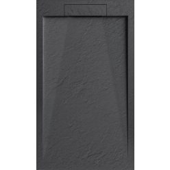   AREZZO design STONE pala hatású öntött márvány zuhanytálca, 120x90 cm-es, antracit (2 doboz)