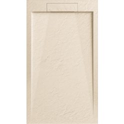   AREZZO design STONE pala hatású öntött márvány zuhanytálca, 120x90 cm-es, beige (2 doboz)