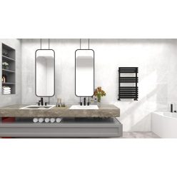   AREZZO design FLAT BLACK 800x500 törölközőszárítós radiátor AR-FB8050