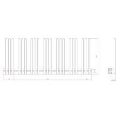   AREZZO design LINEAR GUN METAL 1200x500 törölközőszárító radiátor AR-LR12050GM