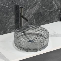 AREZZO design GLAM üvegmosdó, világosszürke
