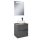 AREZZO design antracit MONTEREY 60 cm-es szett pulttal, mosdóval